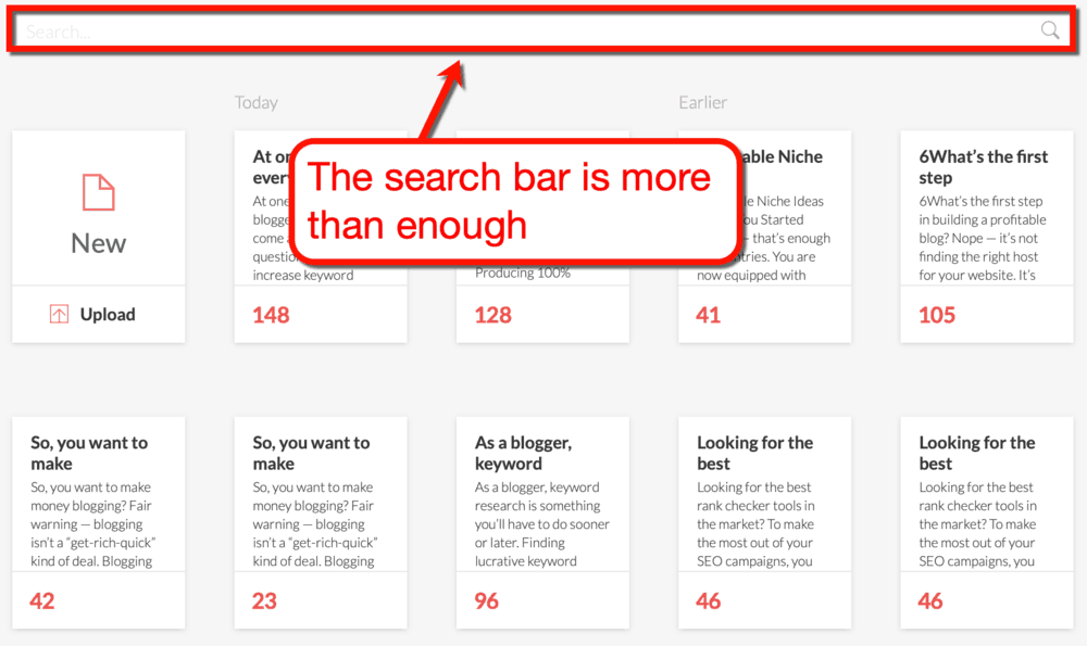 Grammarly Search Bar