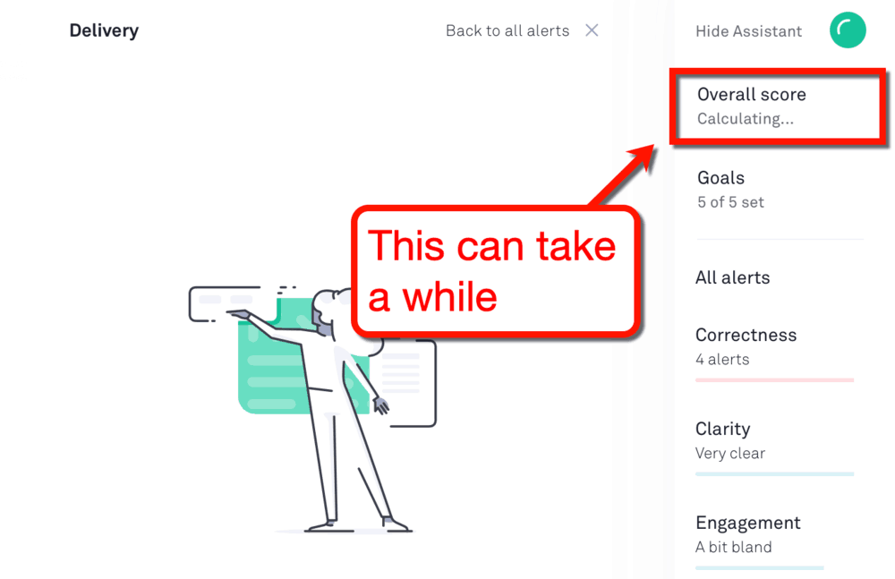 grammarly desktop score