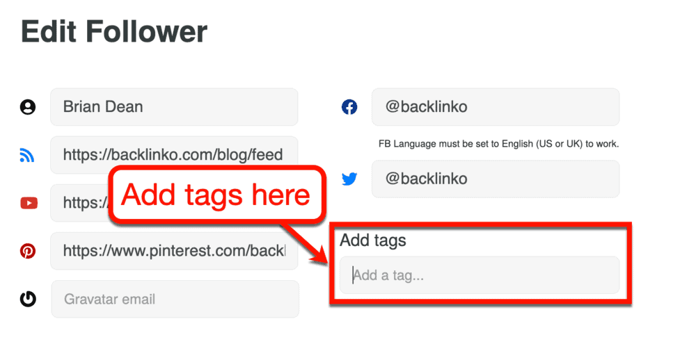 Adding Tags to WatcherSpy Follower