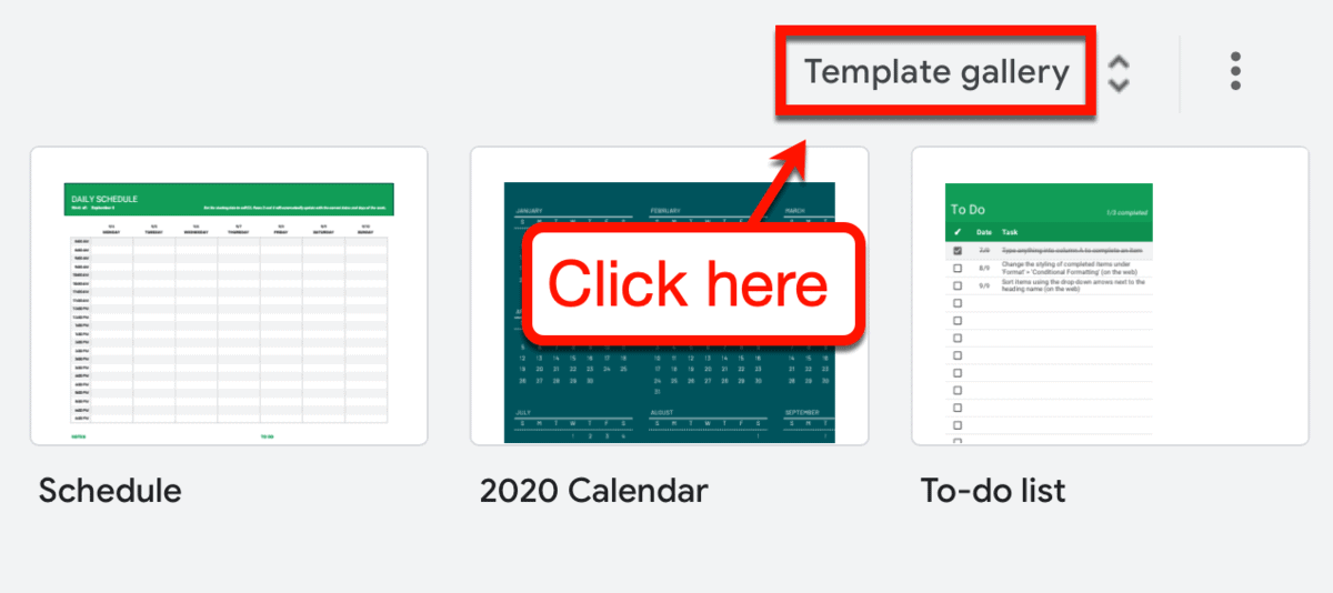 Google Sheets Template Gallery