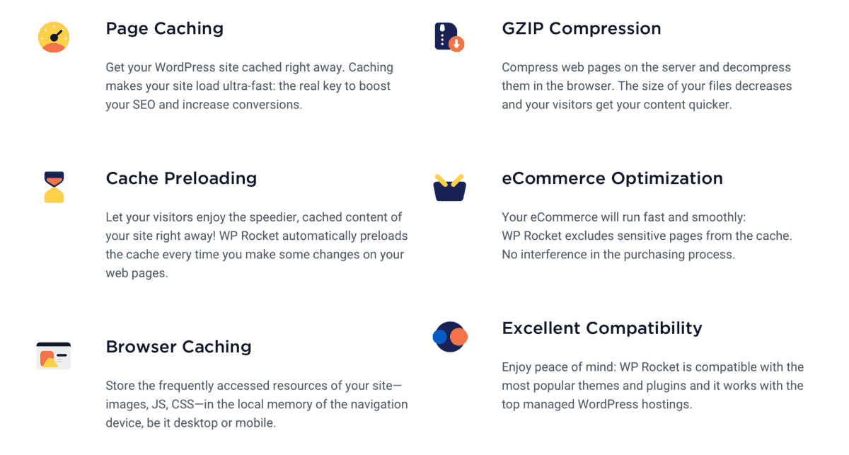 WP Rocket Features