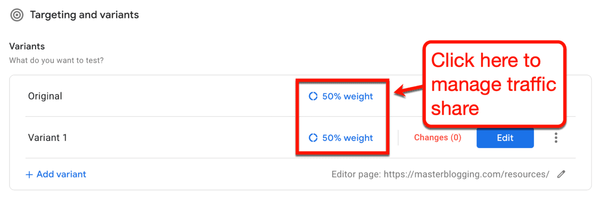 Optimize Traffic Weight