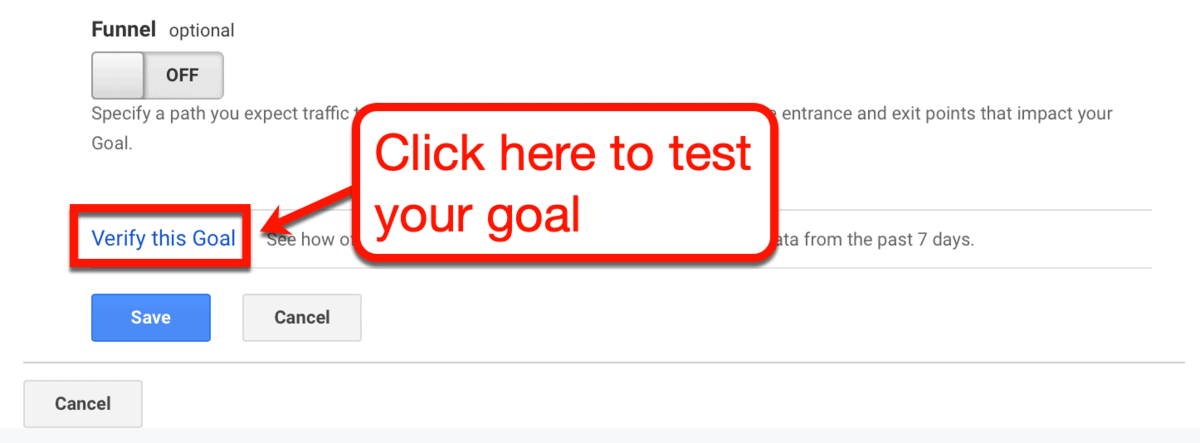 Verify Goal Button