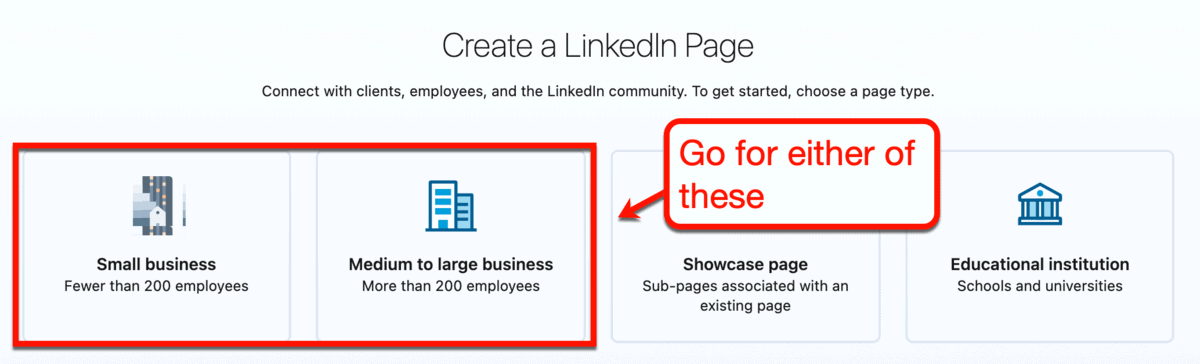 Create LinkedIn Company Page