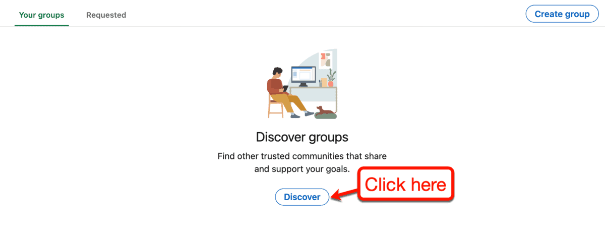 Discover Groups Button