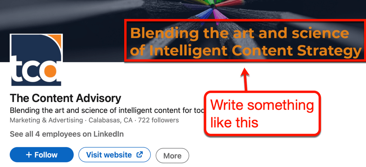 The Content Advisory LinkedIn Page