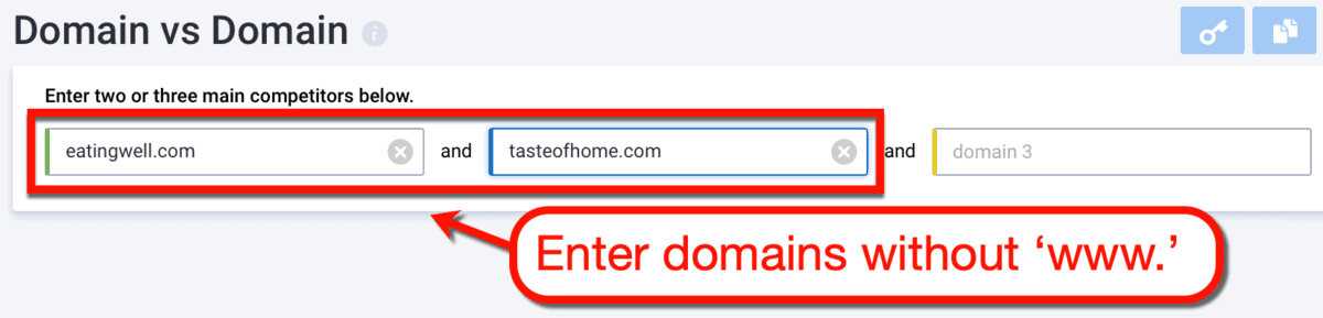 How to Use the Domain vs Domain Tool