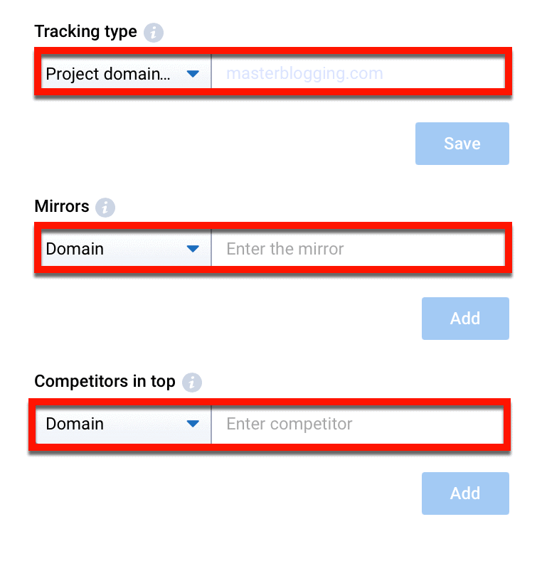 Keyword Rank Tracker Domains