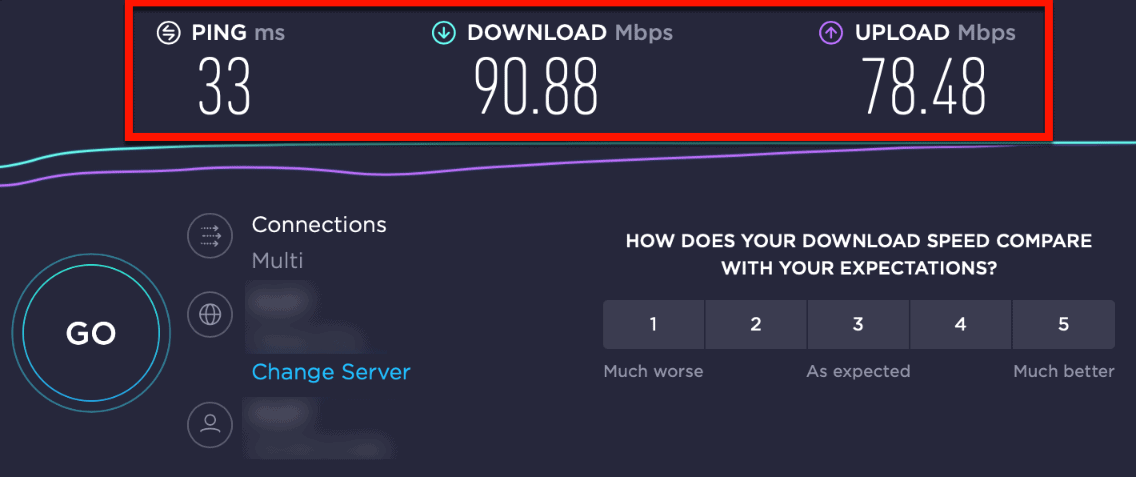 SpeedTest Regular Results