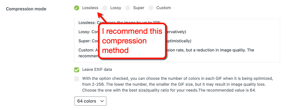 Image Compression Modes