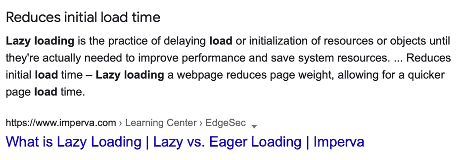 What is Lazy Loading?