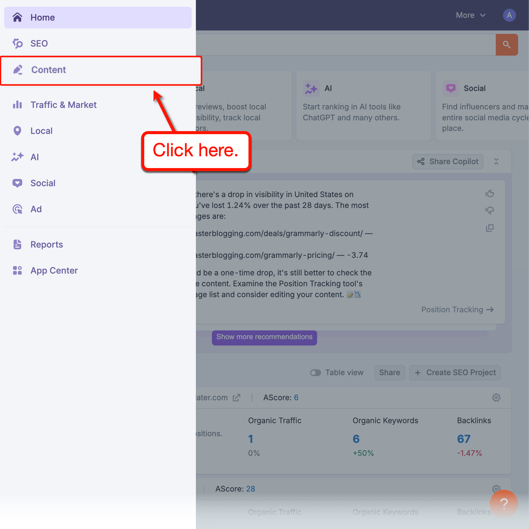 Content Toolkit Menu