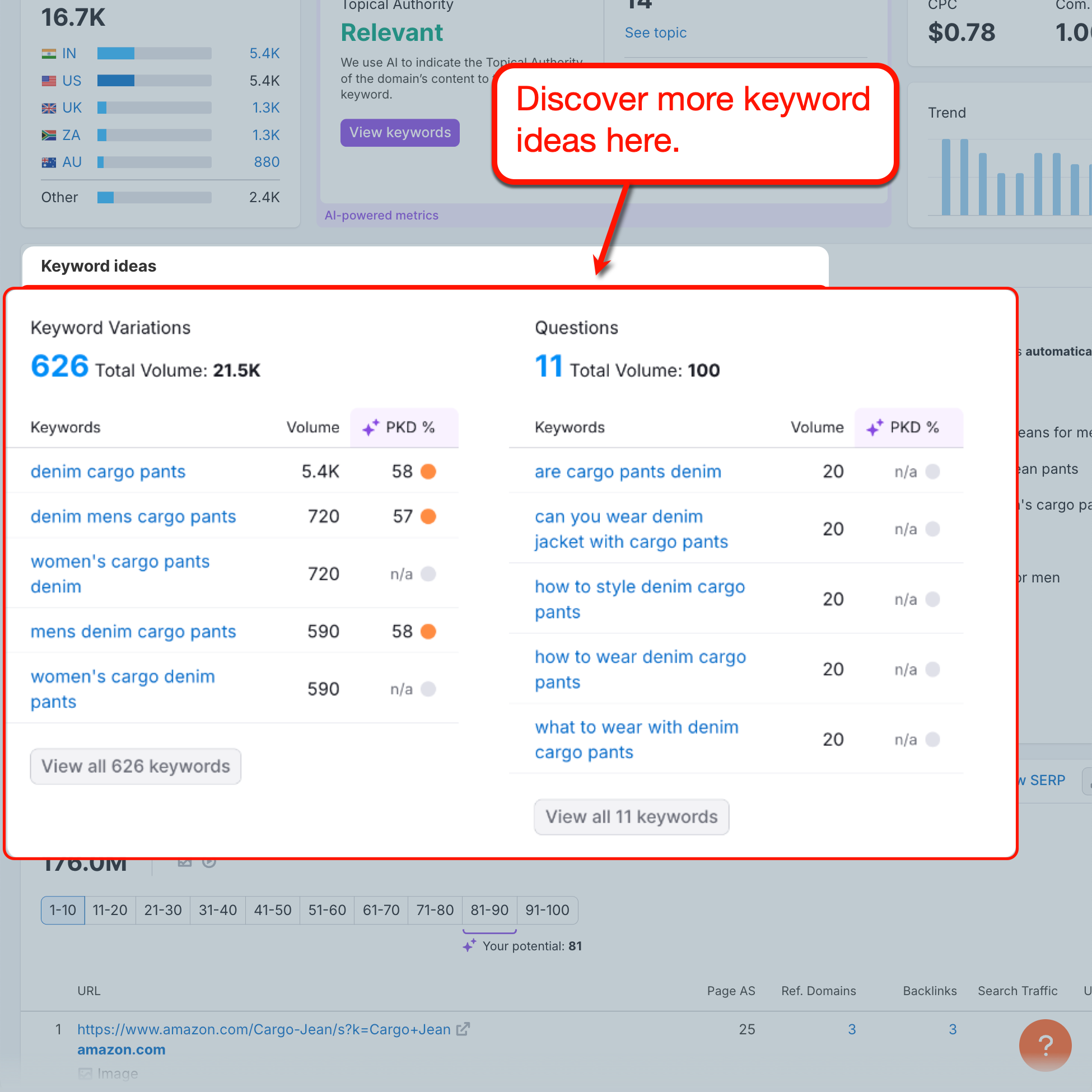 Keyword Variations and Questions