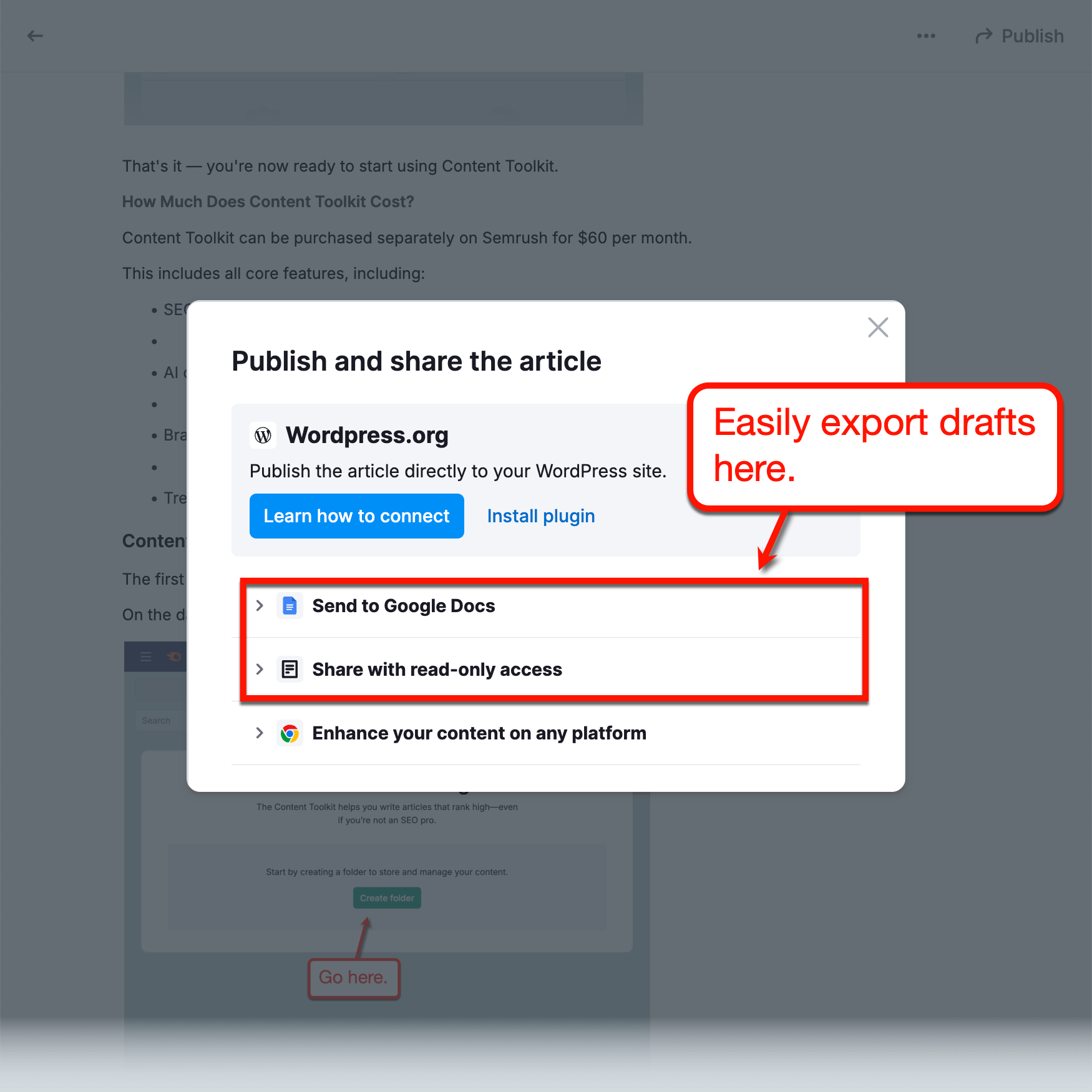 Google Docs Integration for Content Toolkit