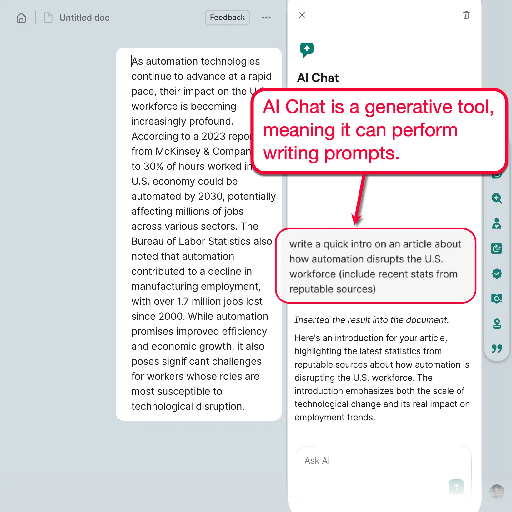 AI Chat Prompt Response