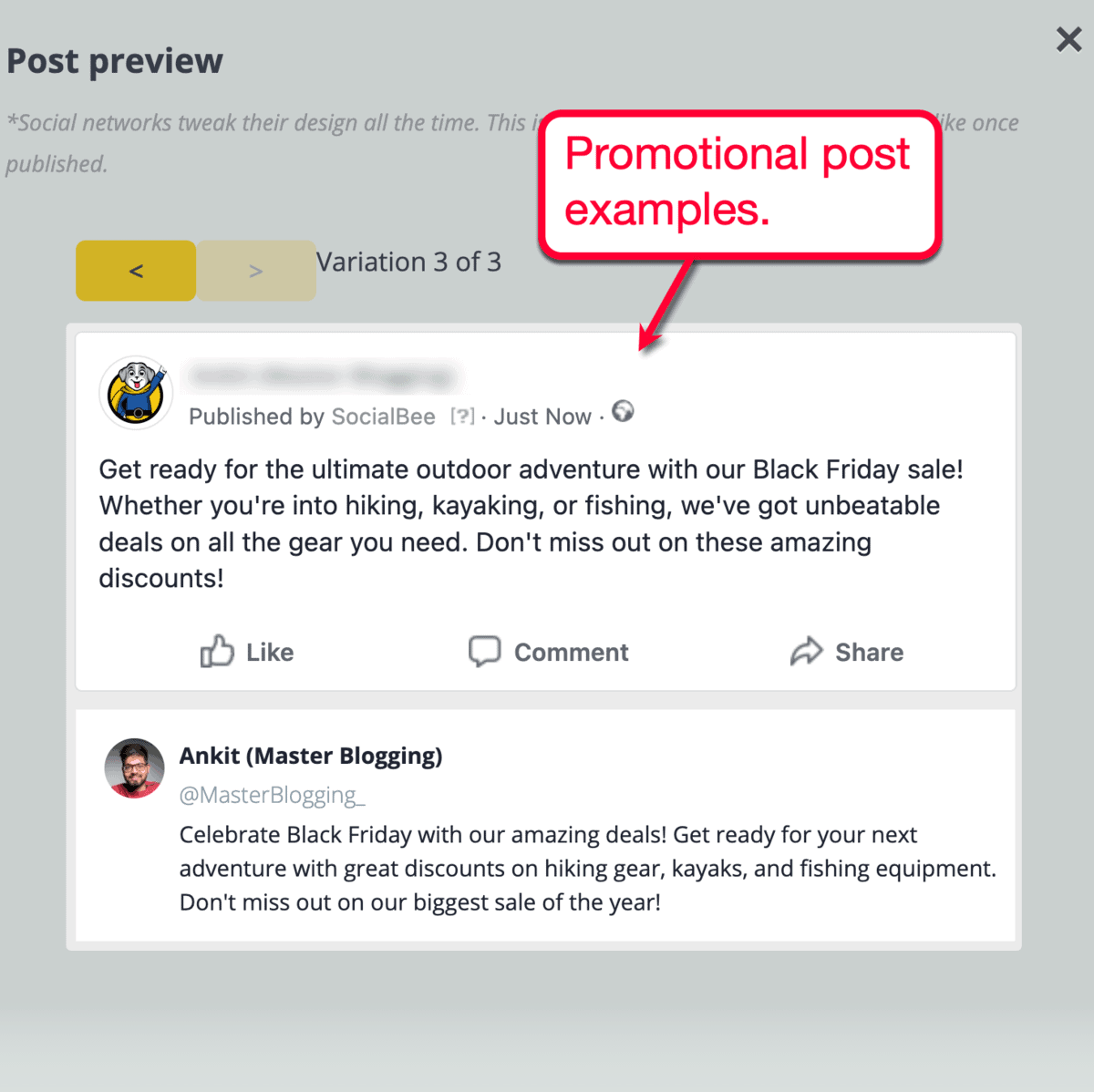 SocialBee AI 推广帖