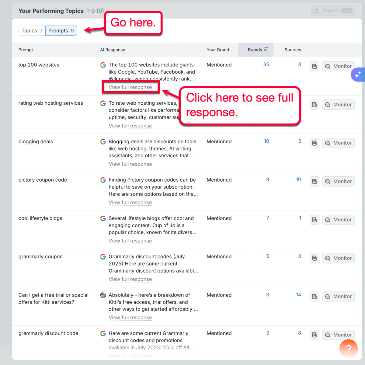 AI 可见性工具包热门主题 