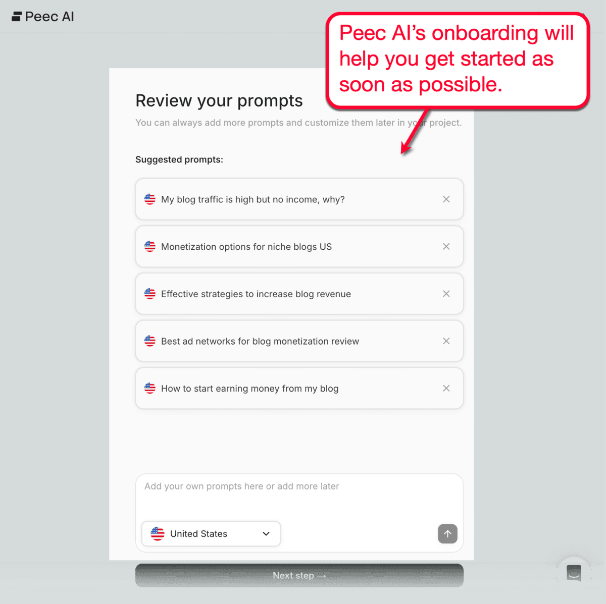 Peec AI 建议提示