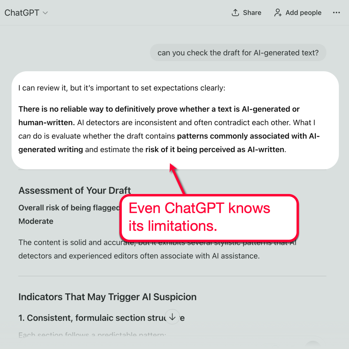 ChatGPT AI detection