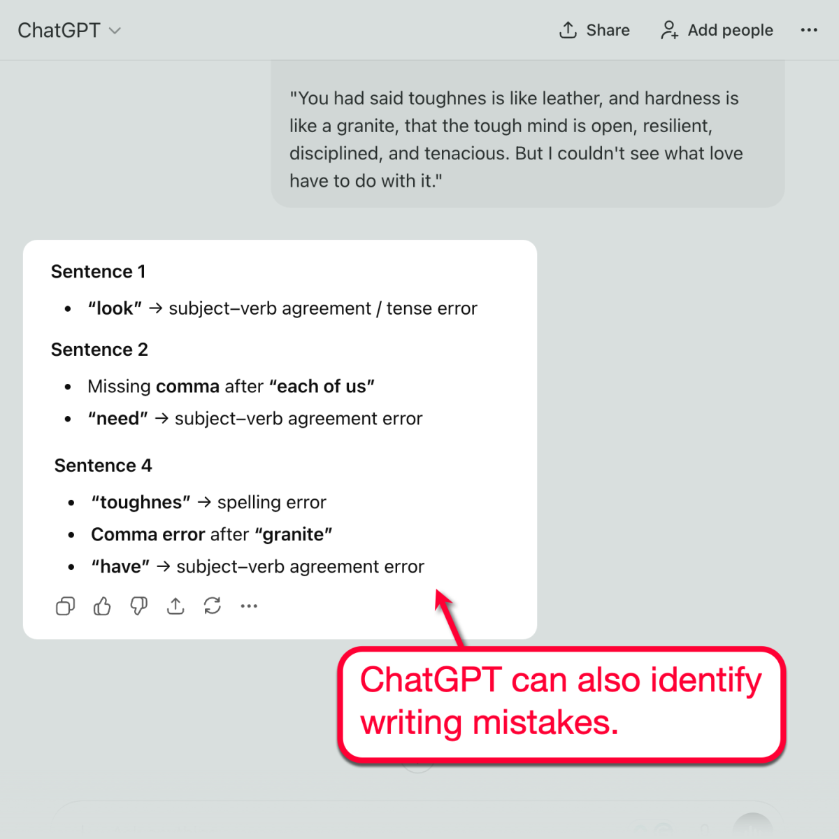 ChatGPT Error Detection