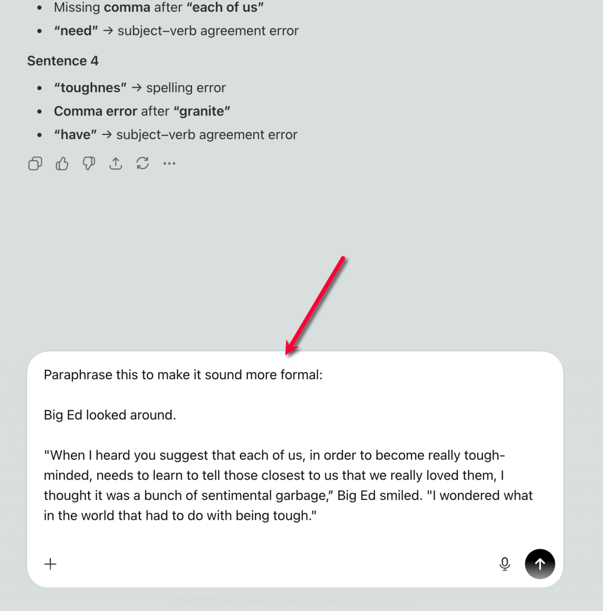 ChatGPT Paraphrasing Prompt