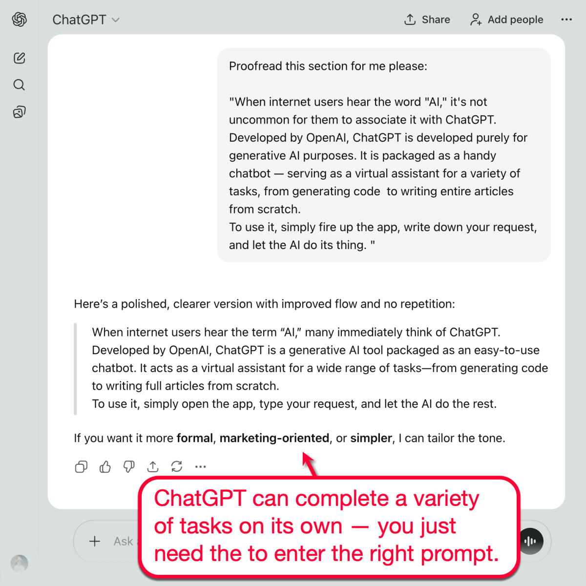 ChatGPT Sample Output