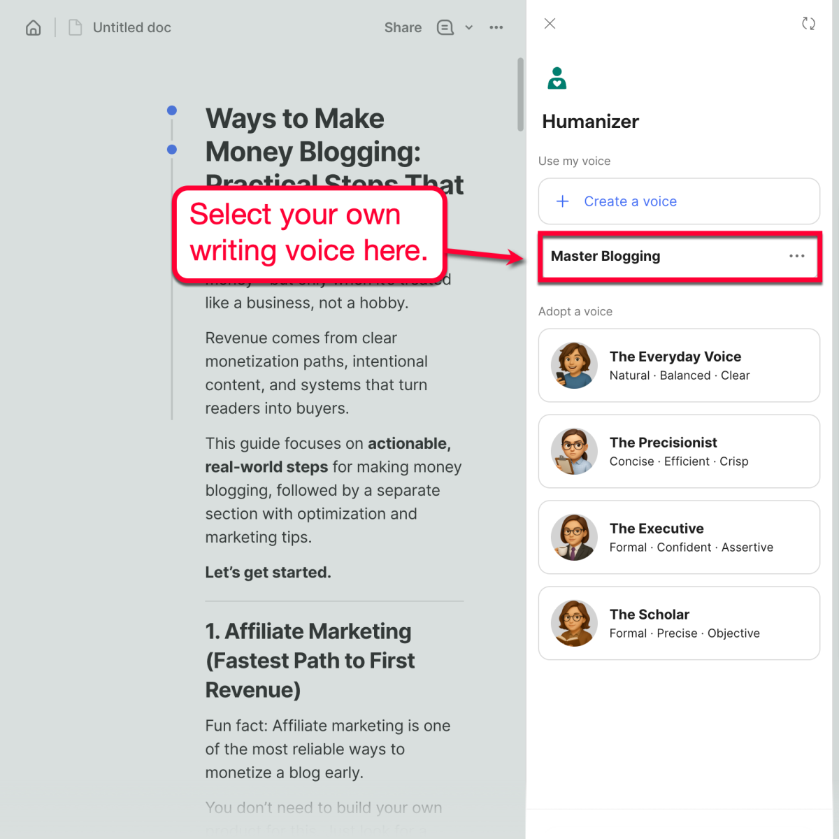 Grammarly Master Blogging Custom Writing Voice