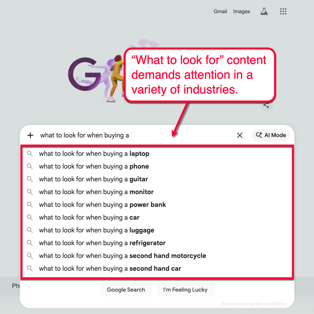 What to Look For Autocomplete Suggestions