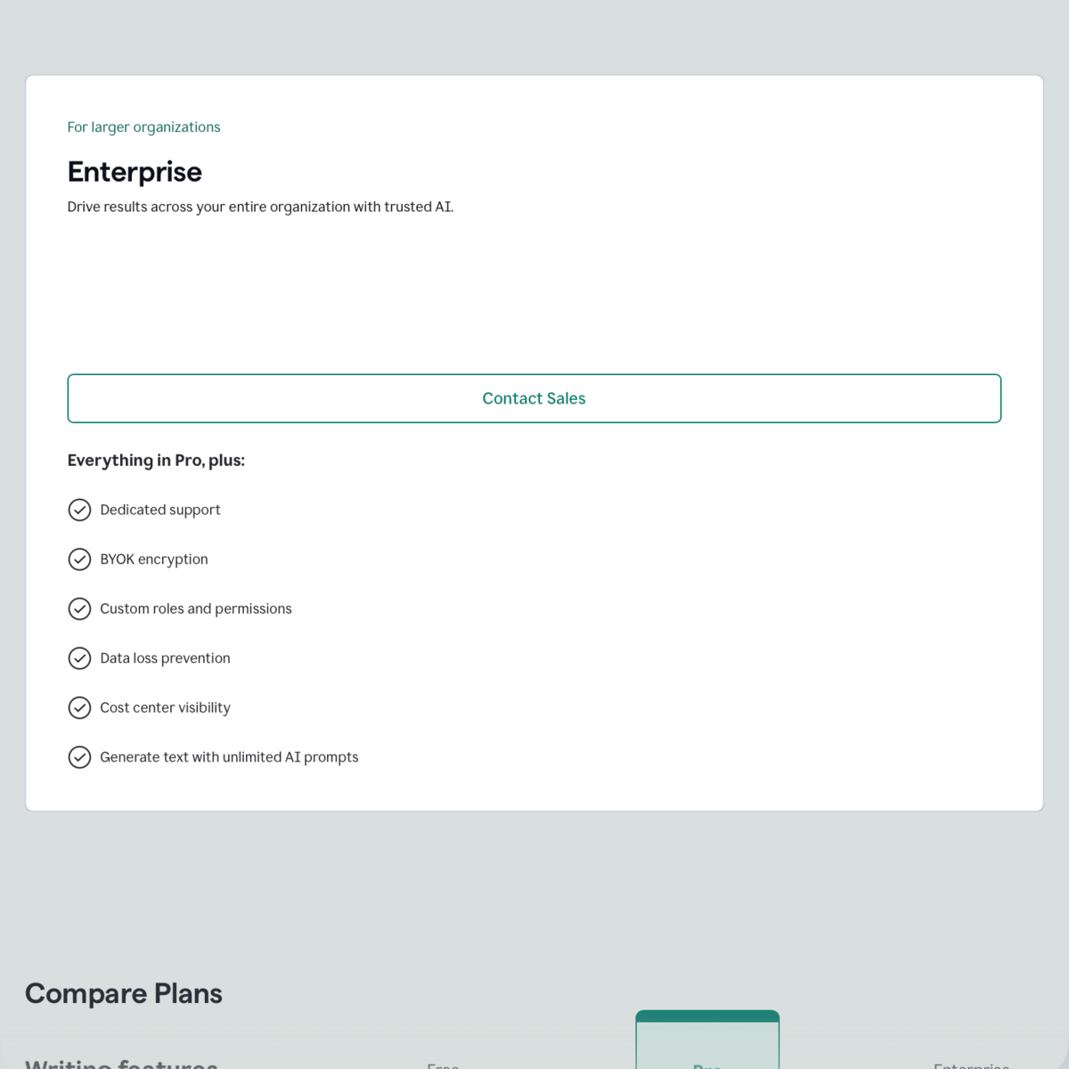 Grammarly Enterprise Pricing
