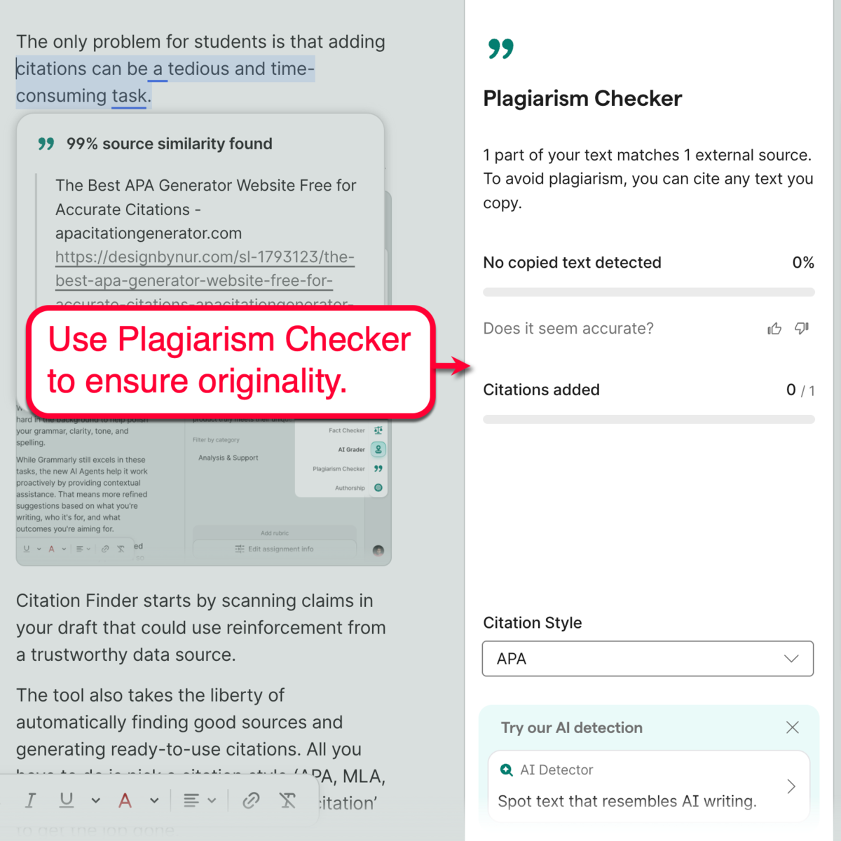 Grammarly Plagiarism Checker